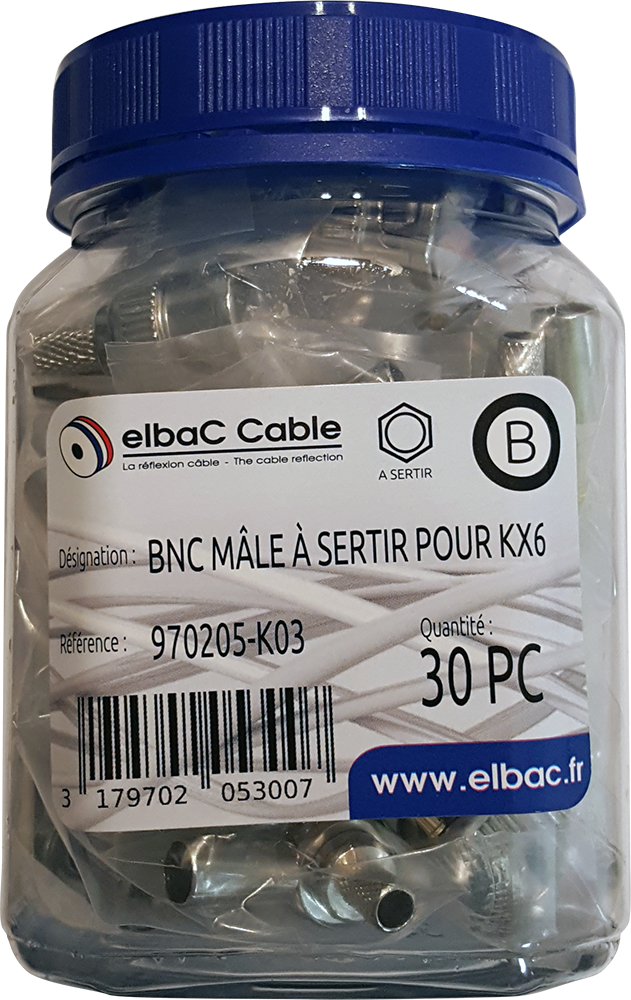 Fiche BNC Mâle à sertir 