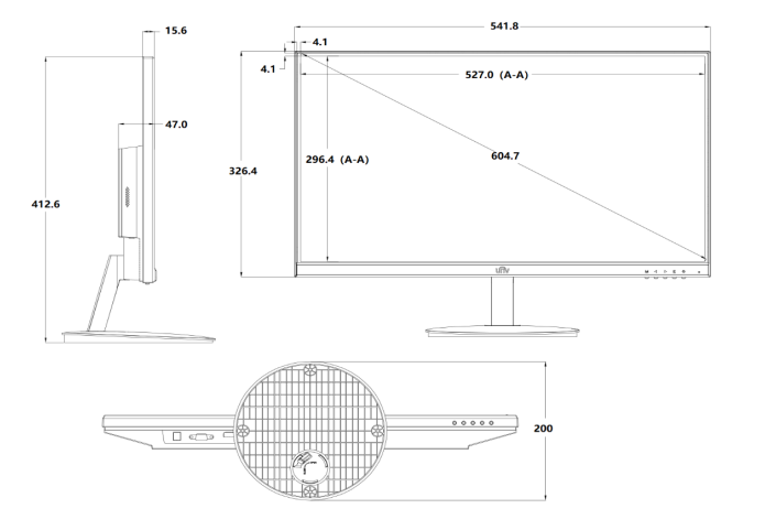 Ecran Plat UNV LCD 24 Pouces (60cms)