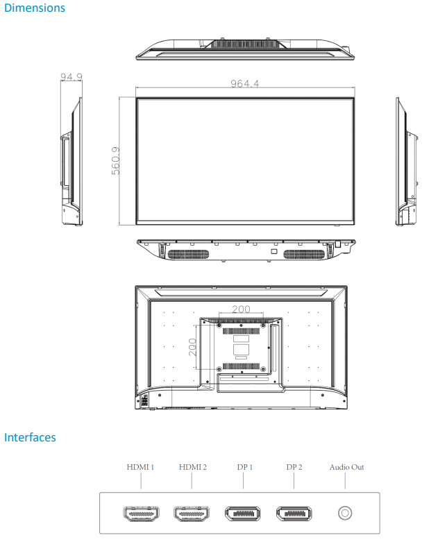 Ecran Plat UNV LCD 43 Pouces