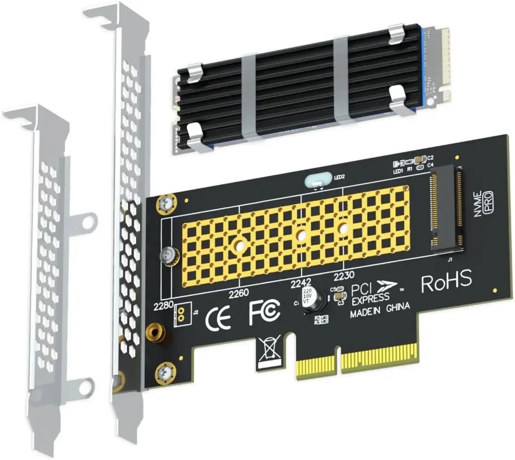 Adaptateur M.2 NVMe vers PCIe 4.0 X4