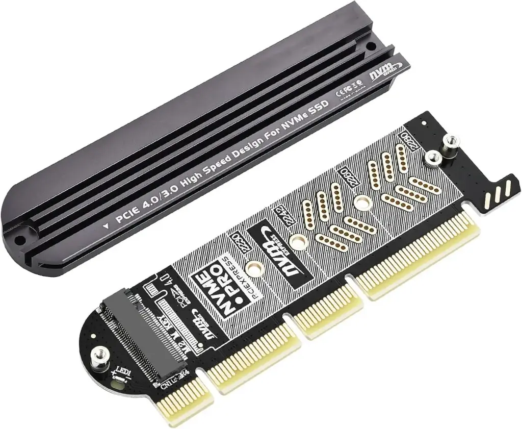 Adaptateur M.2 NVMe vers PCIe 3.0/4.0 X4 X8 X16